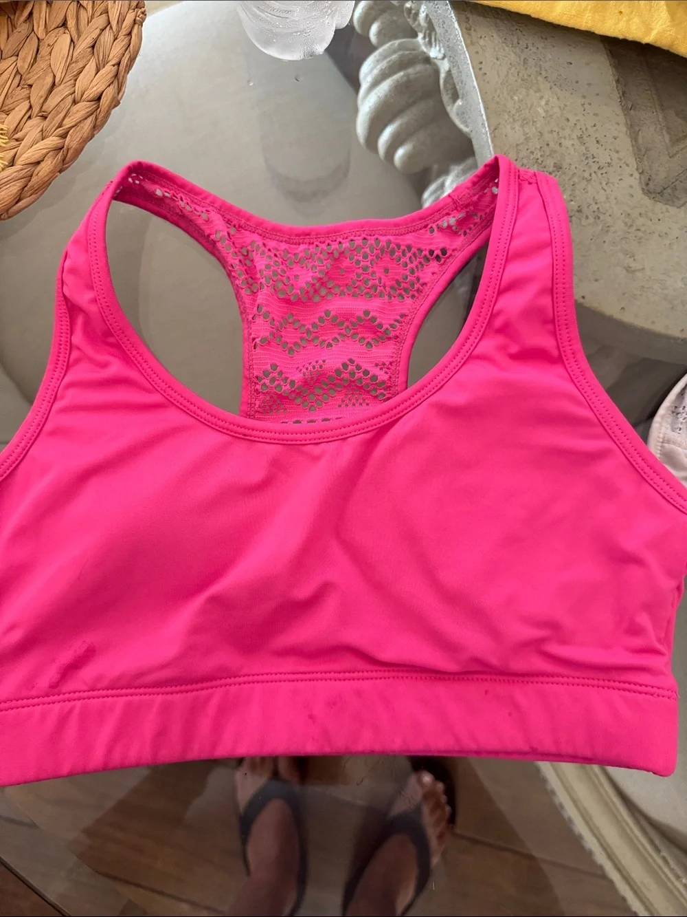 Women's Hot Pink Sports Bra - Unbranded